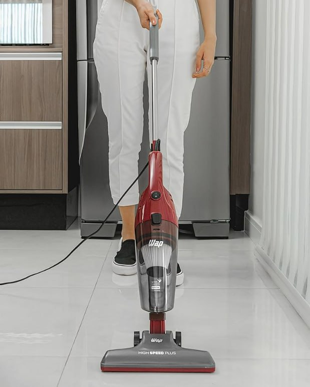 WAP Aspirador de Pó Vertical HIGH SPEED PLUS 3 em 1, Compacto, 1,2 Litros, com Extensor Removível, 134mbar 1350W 127V