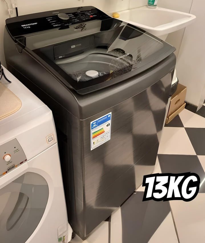 Máquina De Lavar Brastemp 13kg Cinza Platinum Com Ciclo Tira