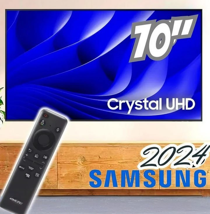 Samsung Smart TV 70″ Crystal UHD 4K 70DU8000 – Painel Dynamic Crystal Color, Gaming Hub