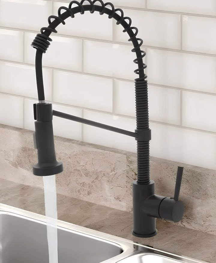 Torneira para Cozinha Gourmet de Mesa com Mola – Luxo Black Nell AM2672