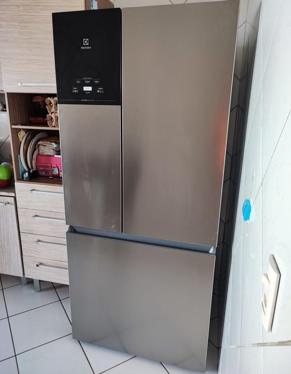 Geladeira Electrolux Frost Free Inverter 590L AutoSense 3 Portas Cor Inox Look (IM8S) – 127V