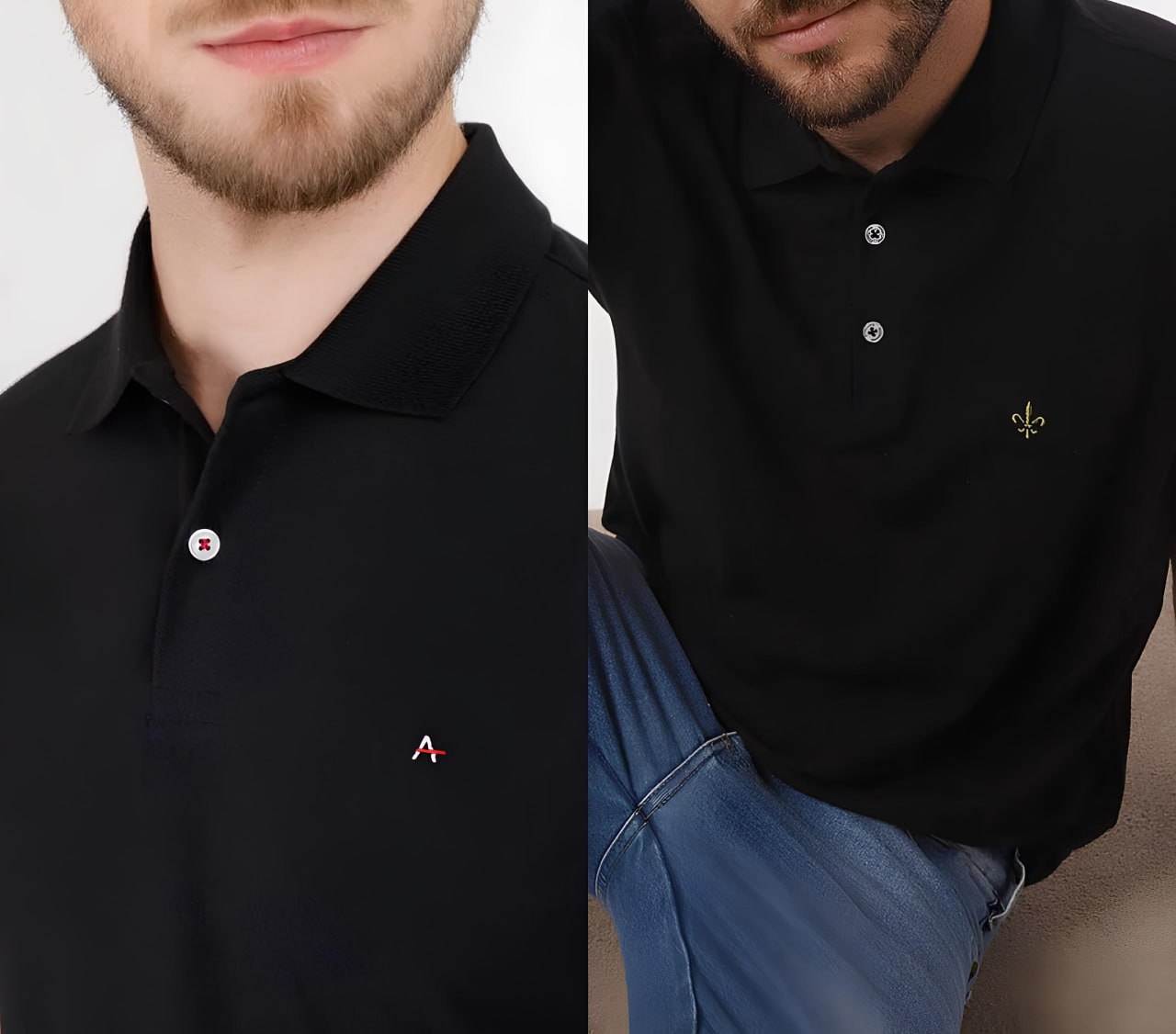 Kit Polos Aramis Basic Piquet E Dudalina Piquet Preta