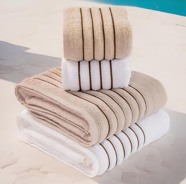 Jogo Toalhas De Banho C/ 4 Pçs Super Luxo Gigante Grossa