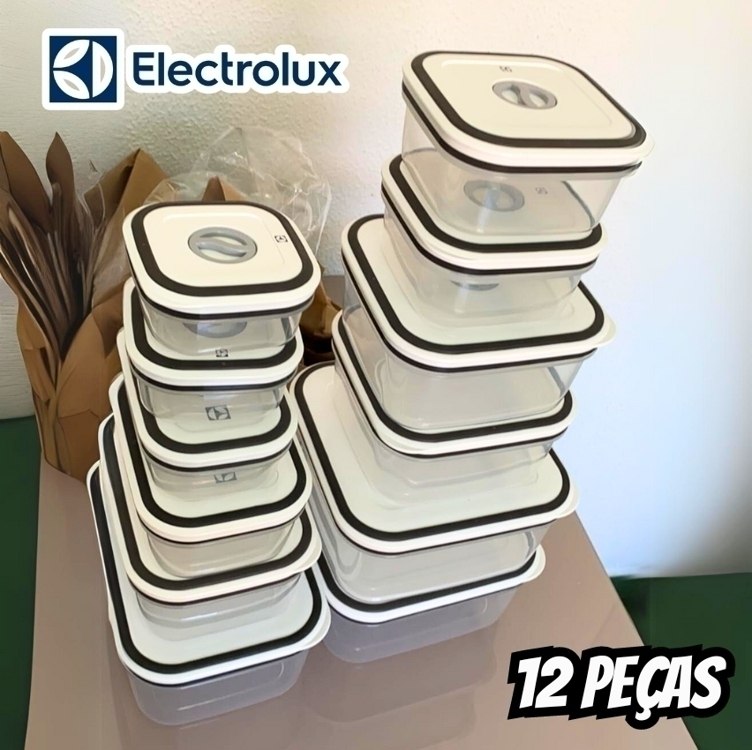 Electrolux, Pote Hermetico, 12 unidades, A23122901, cinza