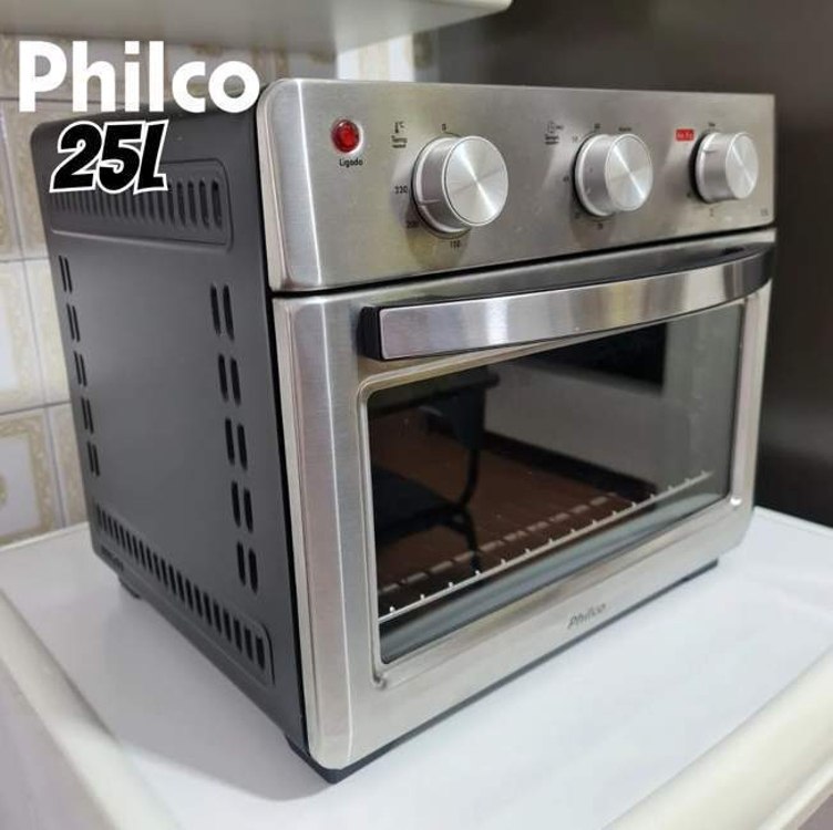 Forno Elétrico Philco Pfe25i Air Fryer 2 Em 1 Esmaltado 25l Cor Aço inox 220V