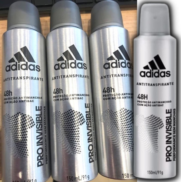 Adidas Pro Invisible – Desodorante Masculino, 150Ml, 1 Unidade