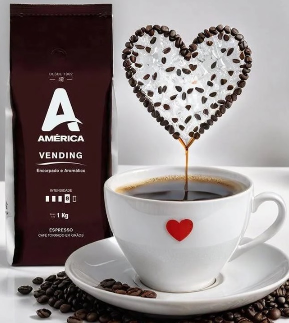 América Café Torrado Em Grãos Vending 1 Kg
