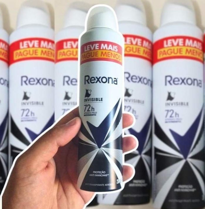 Antitranspirante Aerossol Antibacterial e Invisible Rexona 250Ml