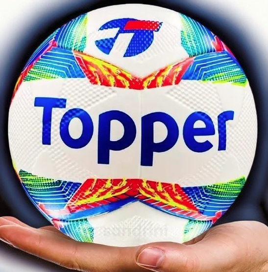 Bola Topper Slick 24 Society Cor Branco, Azul e Vermelho