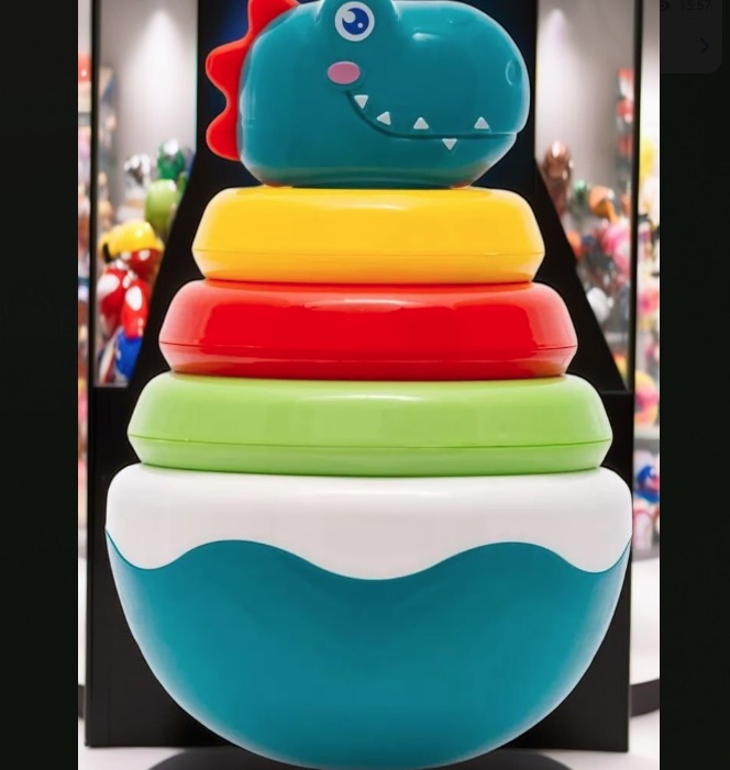 Brinquedo Dino Teimoso Com Argolas Empilháveis Buba