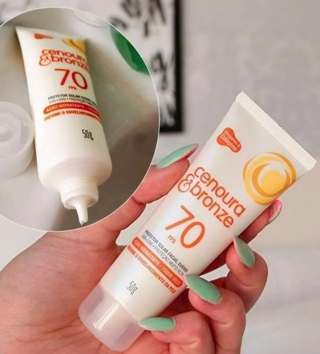 Cenoura e Bronze Protetor Solar Facial Fps70 – 50 g