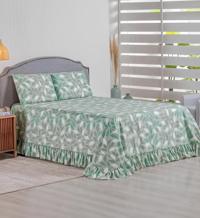 Colcha Premium Queen 3 Peças Percal 400 Fios Toque Macio