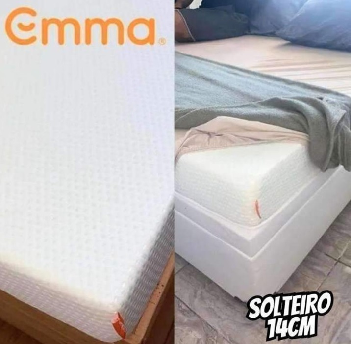 Colchão Solteiro de espuma Emma Basics 14cm – Firme e ortopédico com 5 anos de garantia