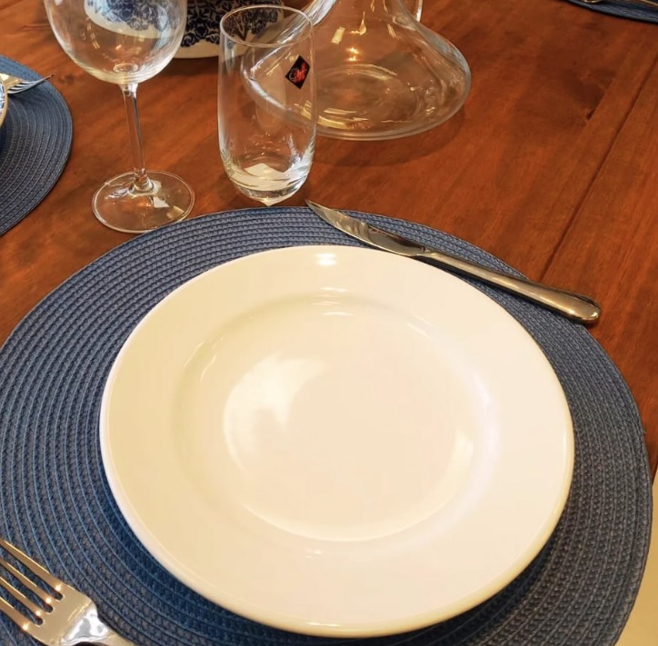 Conjunto De 6 Pratos Rasos Com Aba 24cm Branco Oxford