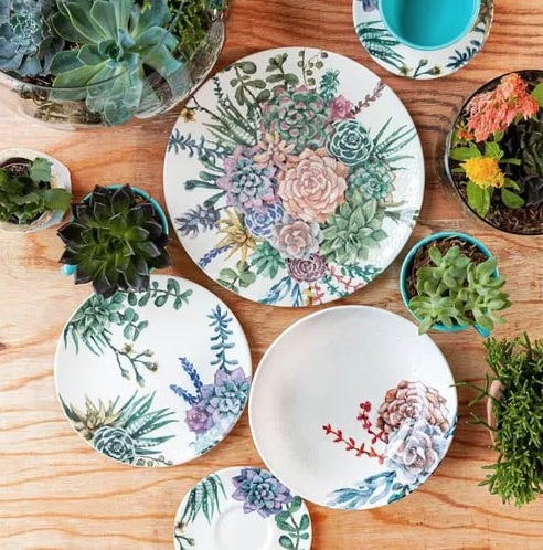 Conjunto De 6 Pratos Sobremesa Unni Bothanica 20cm Multicor Oxford