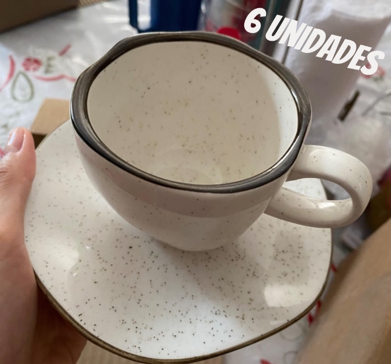 Conjunto De 6 Xícaras Grandes 220 Ml Com Pires Ryo Maresia – Oxford