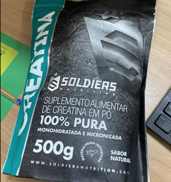 Creatina Monohidratada 500g Soldiers Nutrition Sabor Natural