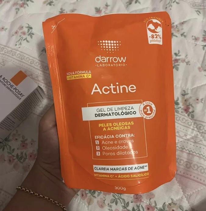 Darrow actine gel de limpeza em refil com vitamina C 300g
