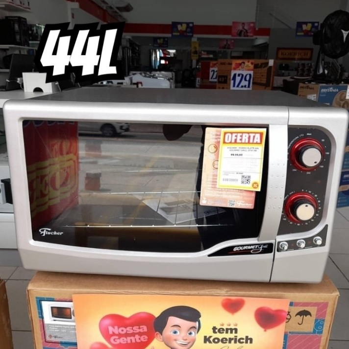 Fischer Forno Elétrico Gourmet Grill Bancada 44l Prata 127v, Modelo: 9741-79183