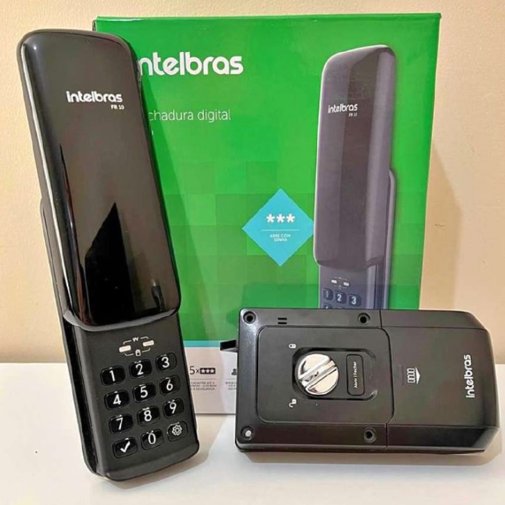 Fechadura Digital Para Uso Interno e Externo FR 10 Preto Intelbras