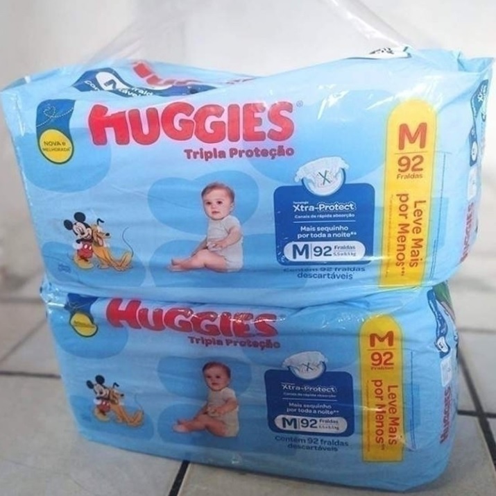 Huggies Fralda Tripla Proteção M 92 Un