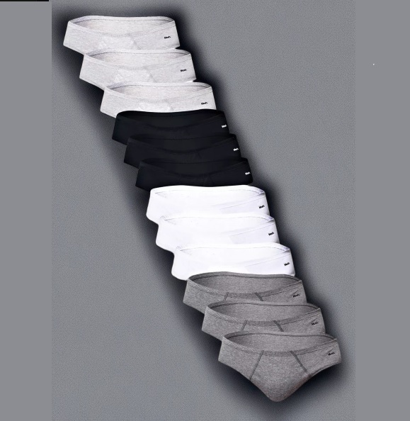 Kit 12 Cuecas Slip Mash Masculino Algodão