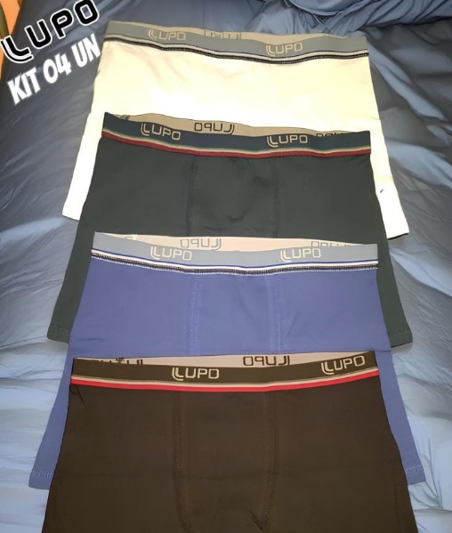 Kit 4 Cuecas Boxer Lupo Em Algodão Masculina Cotton Original