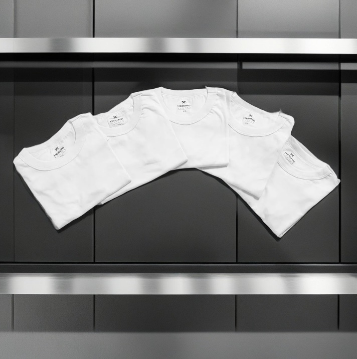 Kit Camiseta Hering Básica Feminina 5 Peças