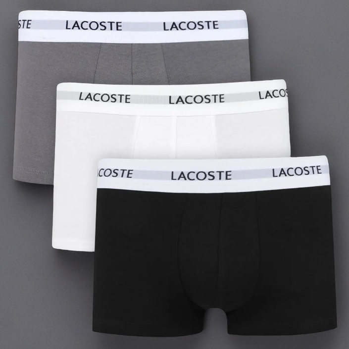 Kit Cueca Boxer Lacoste Masculina – 3 Peças