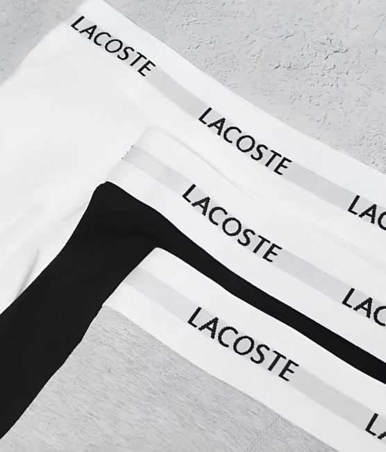 Kit Cueca Boxer Lacoste Masculina – 3 Peças