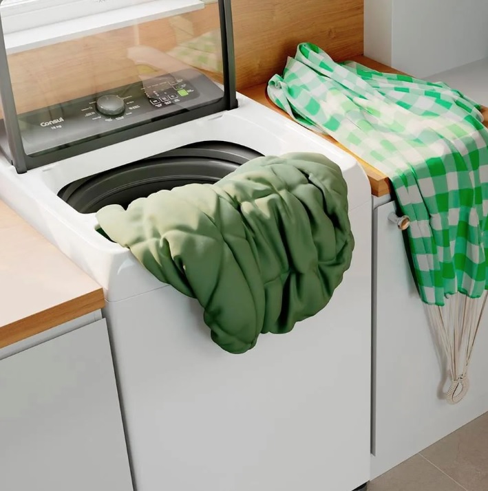 Lavadora de Roupas Consul 15kg Cesto Inox – 12 Programas de Lavagem CWN15AB