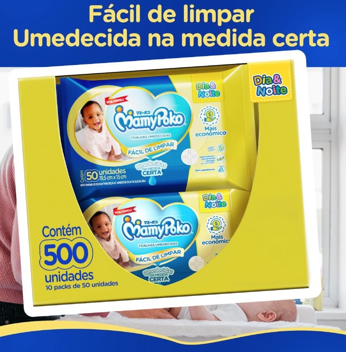 MamyPoko Lenços Umedecidos Dia&Noite 500 Unidades