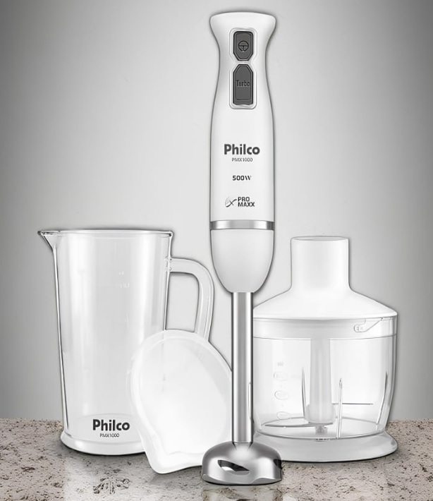 Mixer Philco Pmx1000 4 Lâminas Pro Maxx 2 E 1 500w Cor Branco 110V