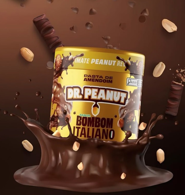 Pasta de Amendoim DR. Peanut Bombom Italiano 600G – Com Whey Protein