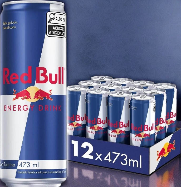 (Recorrência) Pack de 12 Latas Red Bull Energético, Energy Drink, 473 ml