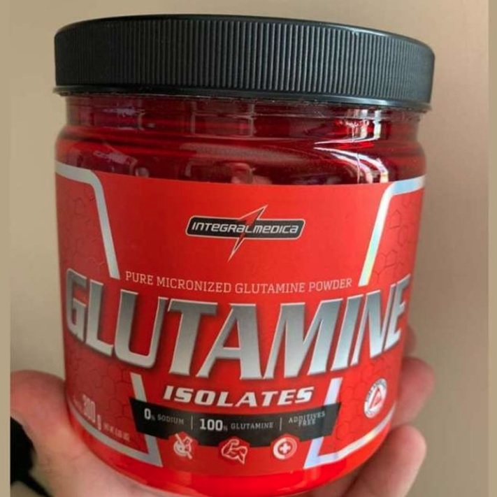 Suplemento em pó Integralmédica Glutamine Isolates sabor Without Flavor em Pote de 300g