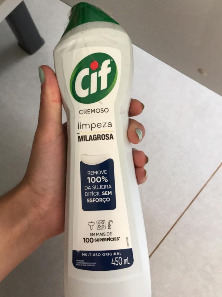 Cif Cremoso Limpeza Milagrosa Remove 100% Da Sujeira 450 Ml