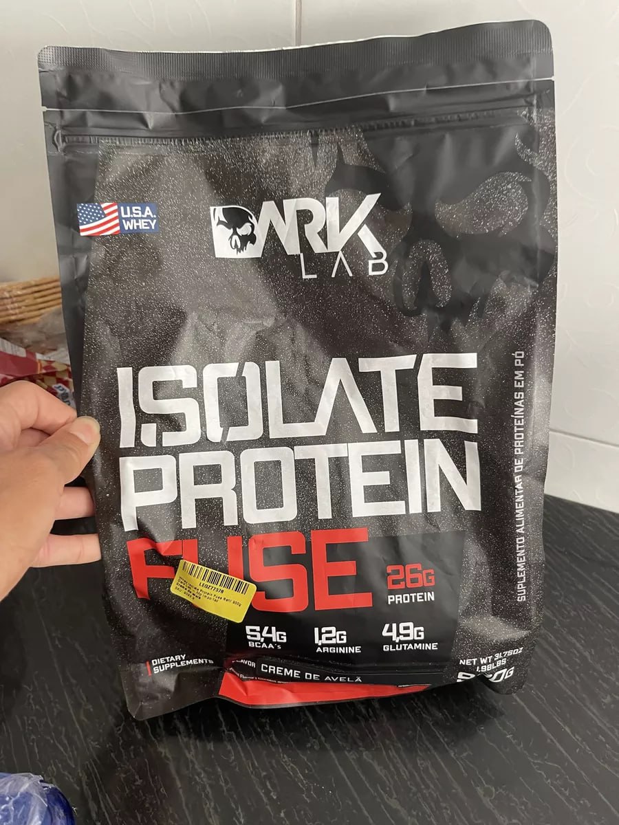 Whey Isolate Protein Fuse Refil 900g Dark Lab – Mp Importad Sabor Morango