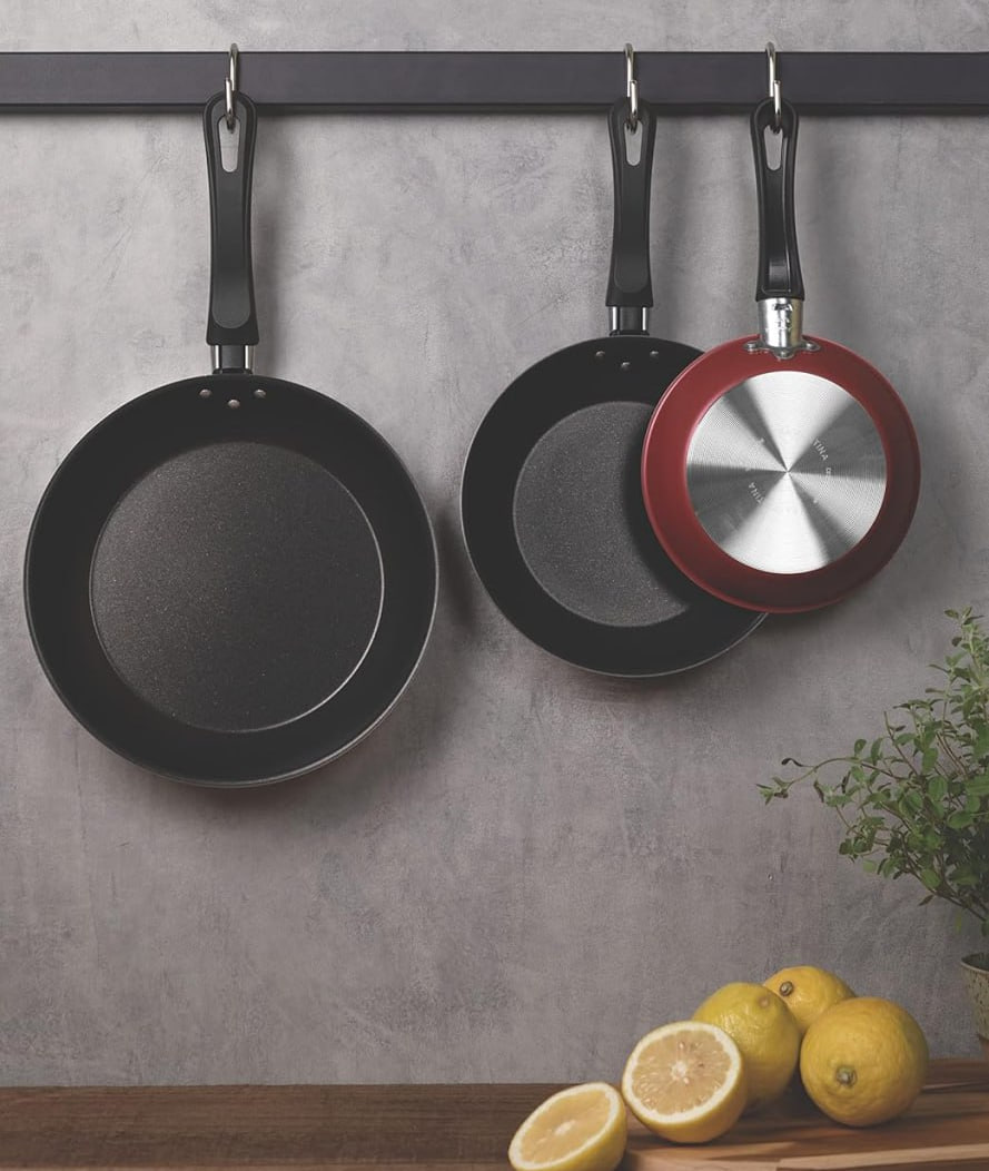 Tramontina JOGO DE FRIGIDEIRAS 3PCS CARIBE VERMELHO