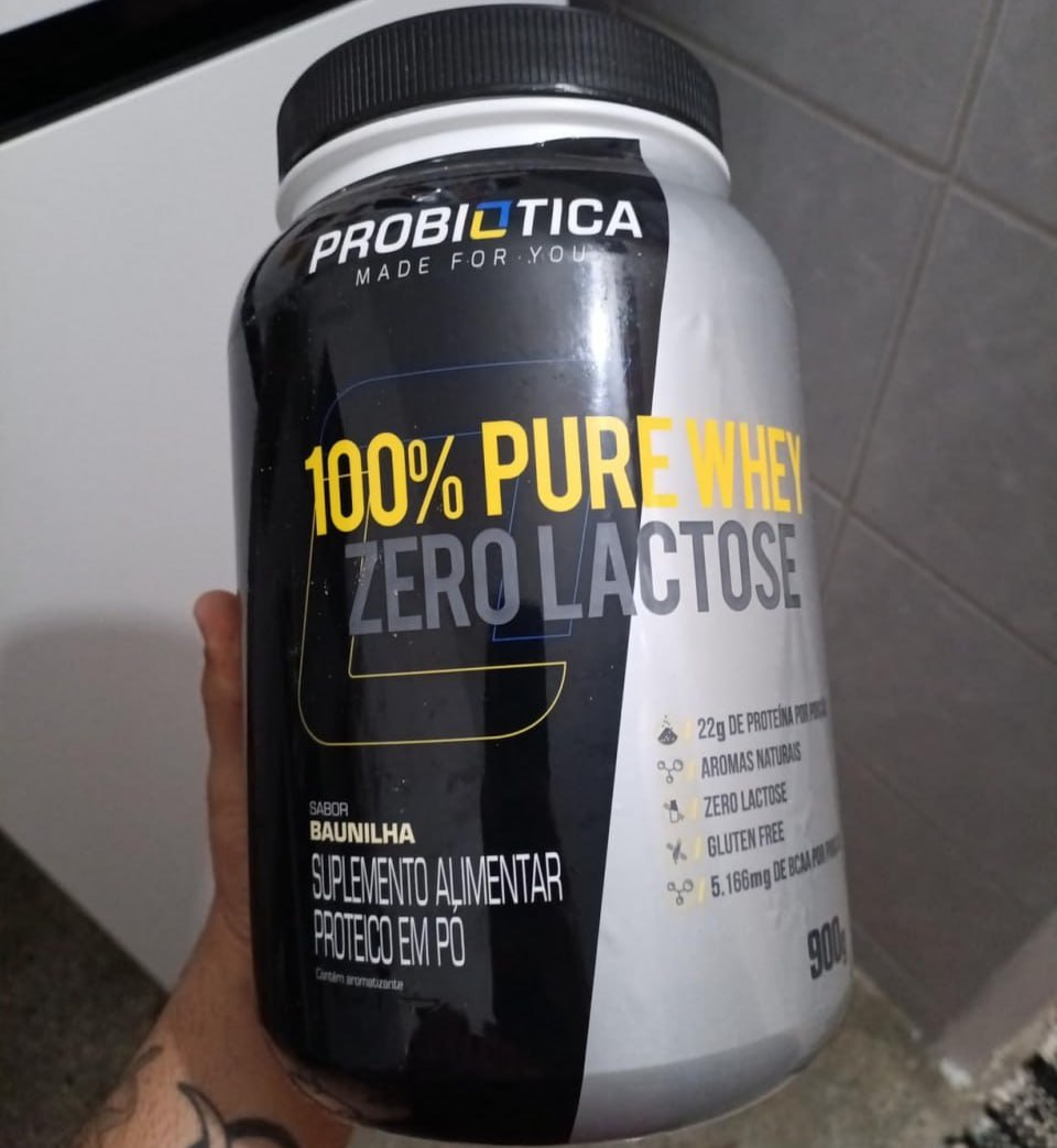 100% Pure Whey Zero Lactose – Baunilha 900g – Probiótica
