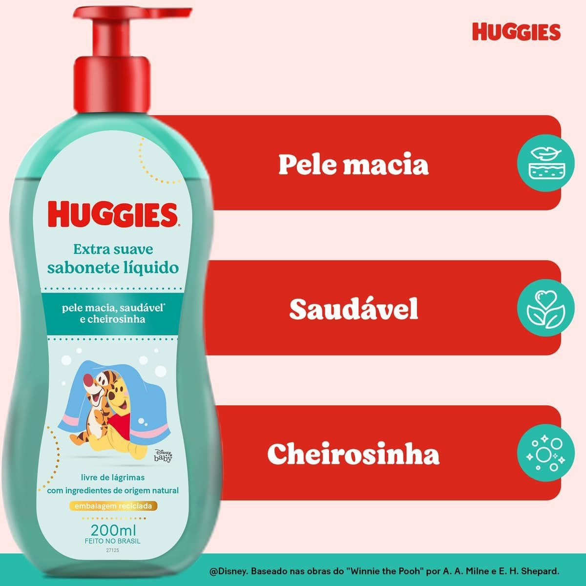 HUGGIES Sabonete Líquido Huggies Extra Suave – 600Ml