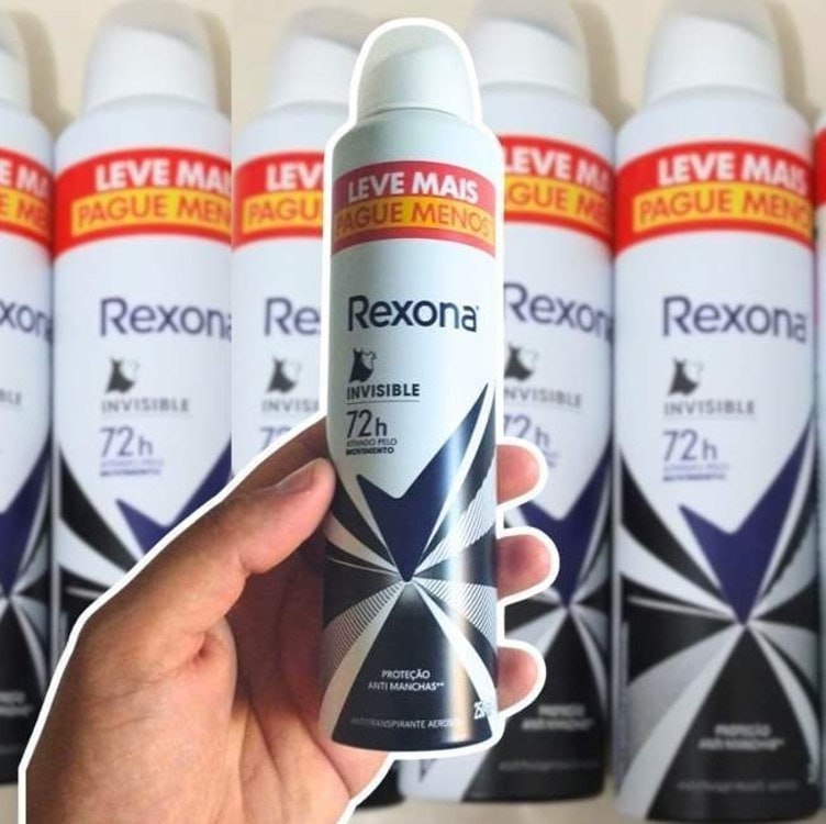 Antitranspirante Aerossol Antibacterial e Invisible Rexona 250Ml