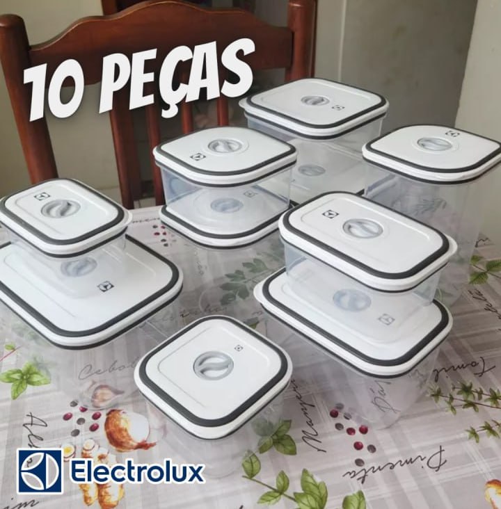 Conjunto 10 Potes Herméticos Com Tampa Easy-open Electrolux
