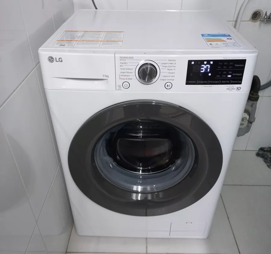 Lavadora Smart LG Vc5 11kg Branca Com Inteligência Artificia Cor Branco 127V