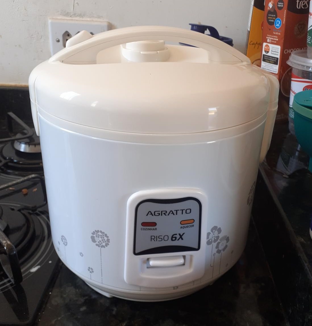 PANELA ELETRICA DE ARROZ RISO PA6X 127V AGRATTO, Agratto, 5518, Branco