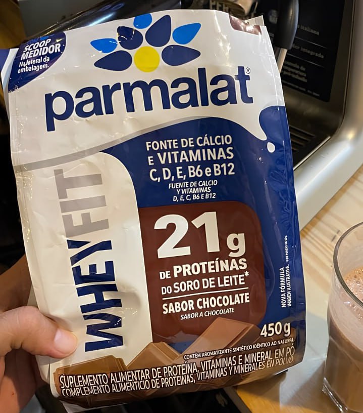 Parmalat Whey Protein Em Pó Chocolate Whey Fit 450G