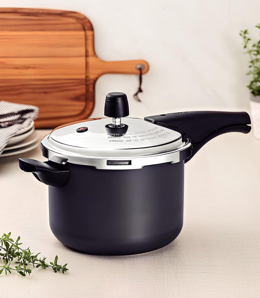 Tramontina Vancouver 20582620 Panela de Pressão com Revestimento Interno e Externo de Antiaderente Starflon Max, 20 cm e 4,5 L