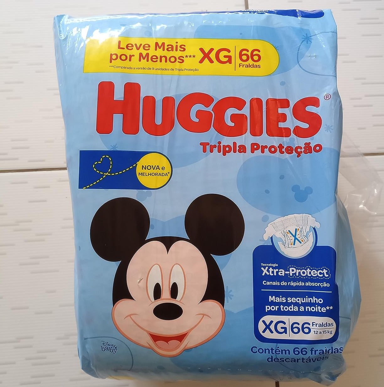 Huggies Fralda Tripla Proteção XG 66 Un