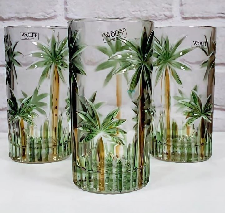 Wolff Palm Tree Conjunto de Copos Altos de Cristal 6 Peças 360ml