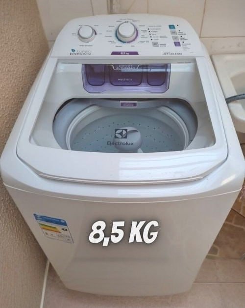Máquina de Lavar Electrolux 8,5kg Branca Turbo Economia com Jet&Clean e Filtro Fiapos (LAC09) – 220V